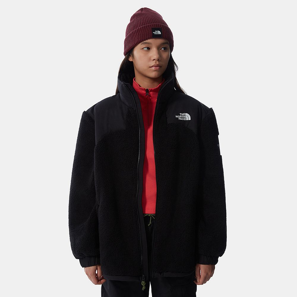 The North Face Fleece Womens Australia - The North Face Search And Rescue Oversize Sherpa Black Moun